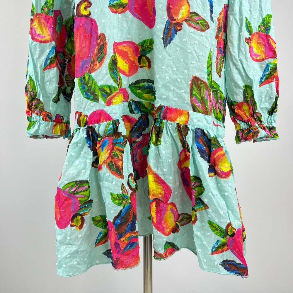 NWOT Tropical Fruit Parrot Print Mini Dress Size S - Picture 4 of 14